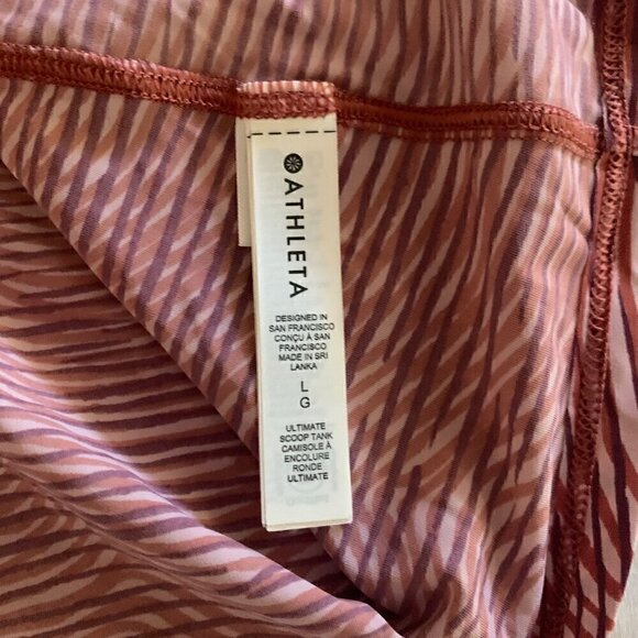 Athleta Ultimate Scoop Tank Top Marled Red Racerback 988027-02 Womens Large - Picture 4 of 6